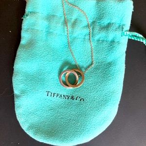 🎁Authentic Tiffany & Co Interlocking Rings 1837 Collection Sterling. 16 inches